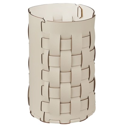 ADJ Корзина для мусора Bottega, D22xH35 см., цвет: панна котта/белый