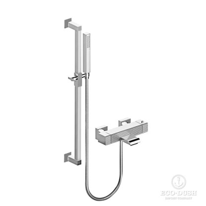 Stella Casanova Термостатический смеситель для ванны 3267TM304-6 со штангой и ручным душем, цвет: хром