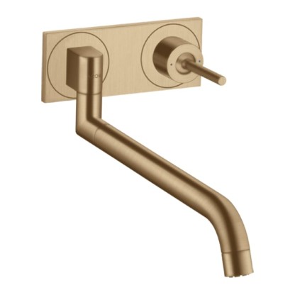 Axor Uno? Смеситель для кухни, встраиваемый, излив: 33см., цвет: шлифованная бронза