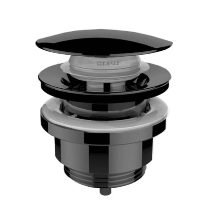 Bossini Oki Донный клапан Clic-Clac автоматический 1”1/4 , цвет: черный матовый