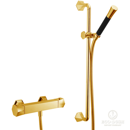 CISAL Cherie Термостатический смеситель для душа, с душевым комплектом, цвет: золото