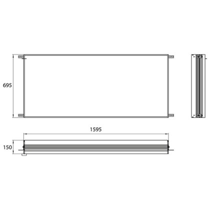 EMCO Evo Монтажная рама для встраиваемого зеркального шкафа 160, B159.5xH69.5см