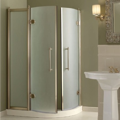 Devon&Devon Savoy Душевое ограждение W80 80х120см., с декоративными элементами, стекло матовое, цвет: золото