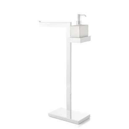 3SC SK Напольная стойка, 63см, с полотенцедержателем и мыльницей, цвет: белый матовый