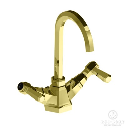 Stella Eccelsa Leve Смеситель для раковины на 1 отв., 3217, с донным клапаном, цвет: золото 24К