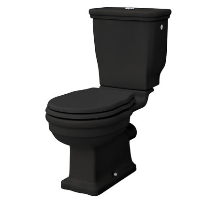 Artceram Hermitage Унитаз напольный 71х36хh38,5см, (чаша моноблока), слив в стену, с крепежом, цвет: черный глянцевый