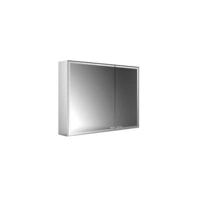 EMCO Prestige2 Зеркальный шкаф 63.9х88.7см., настенный, LED-подсветка, 2 двери, 2 полки, розетка, левый, с EMCO light system