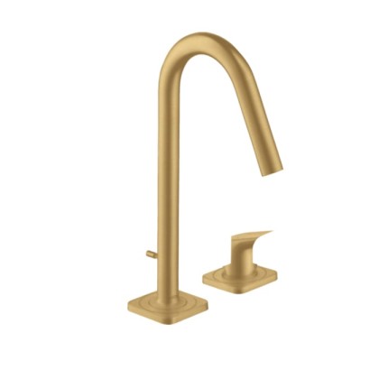 Axor Citterio M Смеситель для раковины, на 2 отв., с донным клапаном, цвет: шлифованное золото