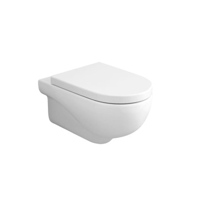 Azzurra Nuvola Унитаз подвесной 55x35x33 см, безободковый, Easy Clean, 3L Water Saving, с сиденьем, цвет: Bianco lucido