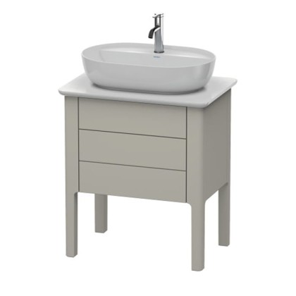 Duravit Luv База напольная 68.8x45х74.3см, с 1 выдв. ящиками, каменой столешницей и раковиной, цвет: серо-коричневый шелковисто-матовый