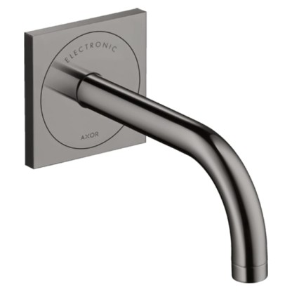Axor Uno? Смеситель для раковины, встраиваемый, электронный, излив: 16.5см., цвет: полированный черный хром