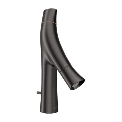 Axor Starck Organic Смеситель для раковины 80, на 1 отв., с донным клапаном, цвет: шлифованный черный хром