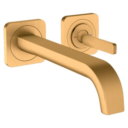 Axor Citterio E Смеситель для раковины, встраиваемый, излив: 23.2см., цвет: Шлифованное золото