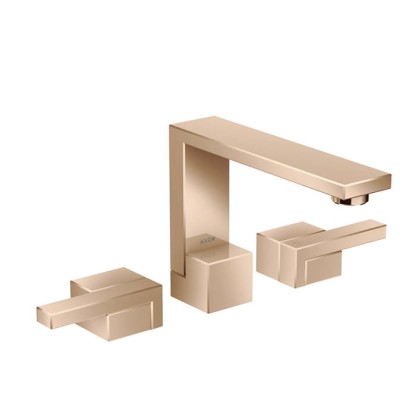 Axor Edge Смеситель для раковины, на 3 отв., с донным клапаном push/open, излив 173мм, цвет: красное золото