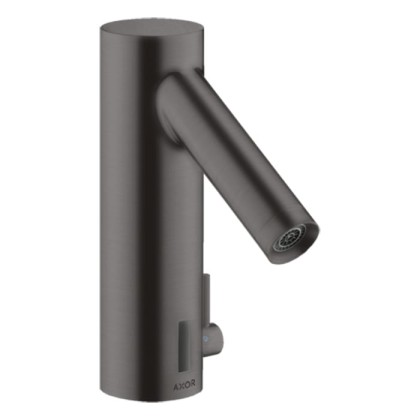 Axor Starck Cмеситель для раковины, на 1 отв., электроный, питание от батареек, цвет: шлифованный черный хром