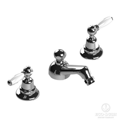 Stella Italica Leve Смеситель для биде на 3 отверстия 3601, с донным клапаном, цвет: хром