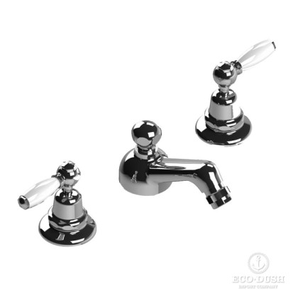 Stella Italica Leve Смеситель для биде на 3 отверстия 3601, с донным клапаном, цвет: хром