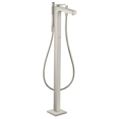 Axor Citterio Смеситель для ванны, напольный, с ручным душем, текстура, цвет: сталь