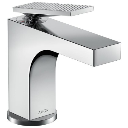 Axor Citterio Смеситель для раковины, 1 отв., излив h90мм, с текстурой, цвет: хром