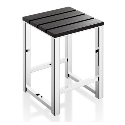 Decor Walther DW 68 Табурет 30x30x42.5 мм, дерево, напольный, цвет: хром / венге