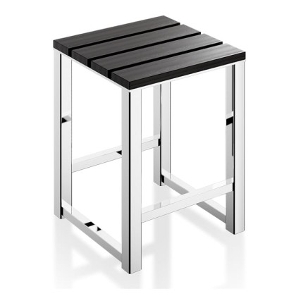 Decor Walther DW 68 Табурет 30x30x42.5 мм, дерево, напольный, цвет: хром / венге