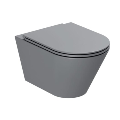 Azzurra Forma Унитаз подвесной 54х37х34см., безободковый, в комплекте с креплением, цвет: Antracite