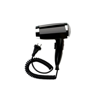 EMCO System2 Фен со спиральным шнуром и вилкой, 1600Вт, подвесной, цвет: хром/черный