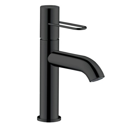 Axor Uno Смеситель для раковины 100, на 1 отв., излив: 130мм, с донным клапаном, цвет: polished black chrome