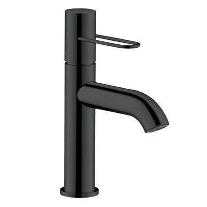 Axor Uno Смеситель для раковины 100, на 1 отв., излив: 130мм, с донным клапаном, цвет: polished black chrome