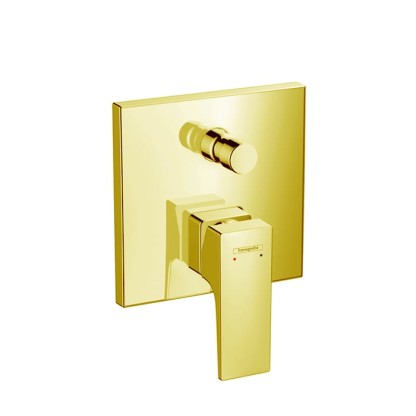 Hansgrohe Metropol Встраиваемый смеситель для ванны с переключателем, внешняя часть, цвет: золото