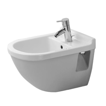 Duravit Starck 3 Биде подвесное, с перел., с 1 отв. под смес., 36x54см, Цвет: Белый