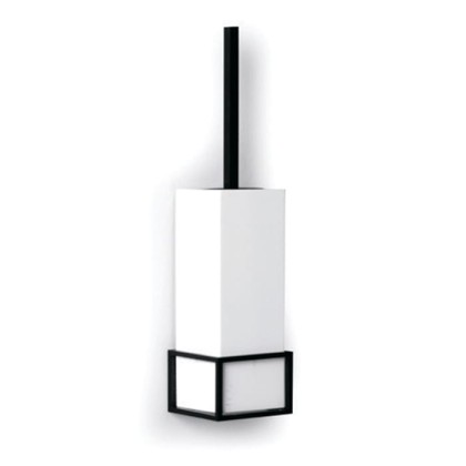 Bertocci Officina 02 Туалетный ёршик, напольный композит, цвет: белый матовый/черный матовый