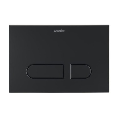Duravit DuraSystem Клавиша смыва для унитаза, двойной смыв, цвет: черный матовый