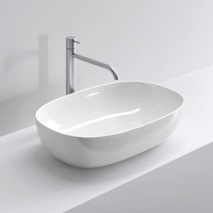 NOORTH milldue edition Раковина 60.5х38.5х14.5 см, без отв., накладная, цвет: белый