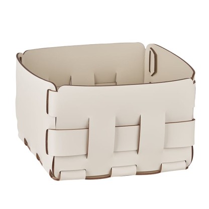 ADJ Корзинка Mini Bottega, 19x19xH13 см., цвет: белый/панна котта