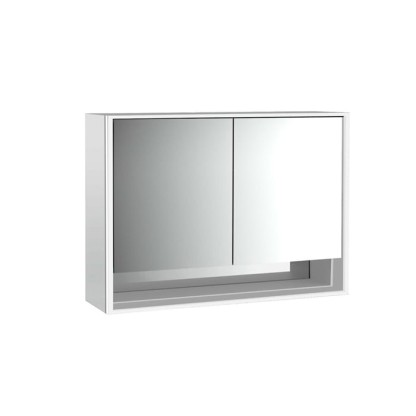 Emco Loft Зеркальный шкаф 100см., с подсветкой LED с с ниж.отделением навесная модель, 2-дверки зеркальная задняя стенка