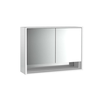 Emco Loft Зеркальный шкаф 100см., с подсветкой LED с с ниж.отделением навесная модель, 2-дверки зеркальная задняя стенка