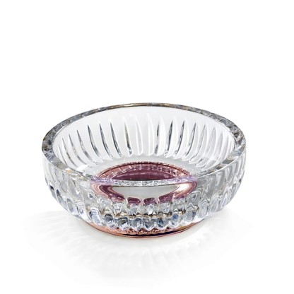 3SC Elegance Мыльница настольная, цвет: прозрачный хрусталь/oro rosa lucido