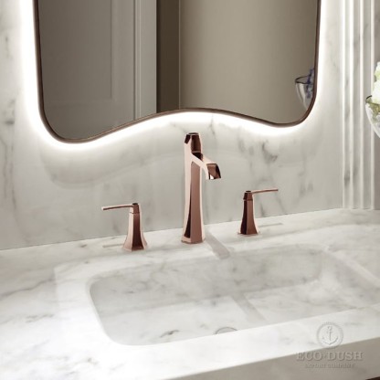 CISAL Cherie Смеситель для раковины на 3 отверстия с донным клапаном, цвет: золото розовое