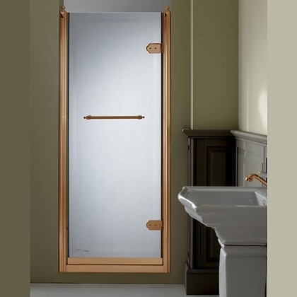 Devon&Devon Savoy Душевое ограждение V70 68-72см., с декоративными элементами, стекло с декором 2T, цвет: золото