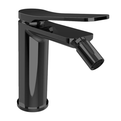 Bongio GIO2 Смеситель для биде, 1 отв., с донным клапаном, цвет: черный матовый