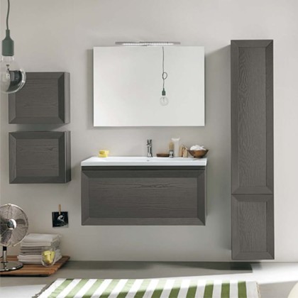 EBAN Paola  Комплект мебели, с 1 выдвижным ящиком, 101 см,  подвесной, Цвет: GRIDGIO ARDESIA