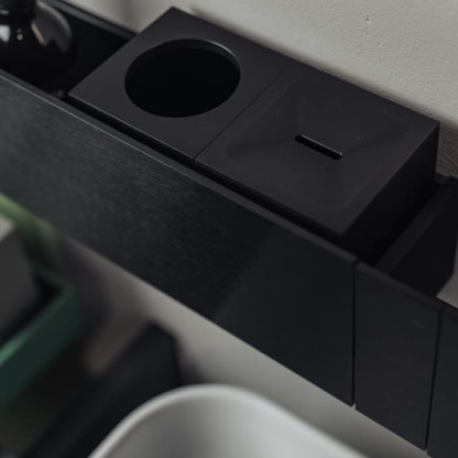 Agape Sen Стакан для зубной пасты, подвесной, цвет: черный матовый