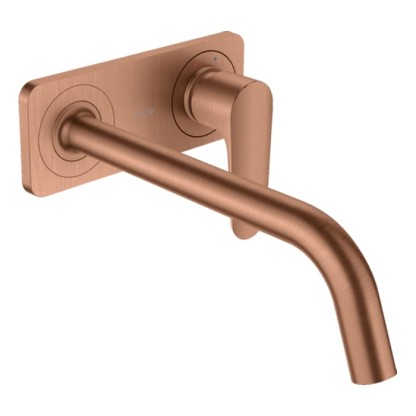 Axor Citterio M Смеситель для раковины, встраиваемый, излив: 22.7см., с панелью, цвет: шлифованное красное золото