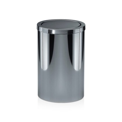 Decor Walther DW 124 Корзина для бумаги 20xh32см, с крышкой, напольная, цвет: сталь полированная