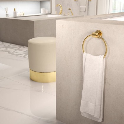 THG Nihal Porcelaine Ivoire Полотенцедержатель-кольцо  18см., подвесной, цвет: Soft gold