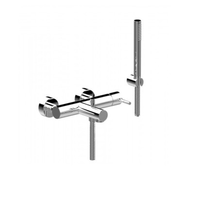 Bongio T.Ube Смеситель для ванны настенный, с ручной лейкой, цвет: хром