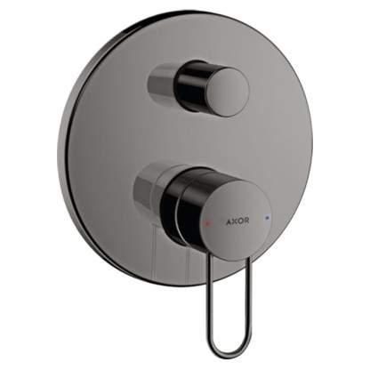 Axor Uno Смеситель для ванны, встраиваемый, с переключателем на 2 потока, цвет: полированный черный хром