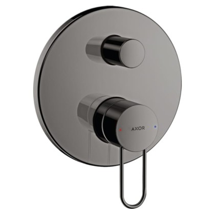 Axor Uno Смеситель для ванны, встраиваемый, с переключателем на 2 потока, цвет: полированный черный хром
