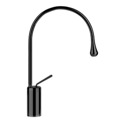 Gessi Goccia Смеситель для раковины на 1 отверстие, высокий, излив 244мм R=125, цвет: black XL